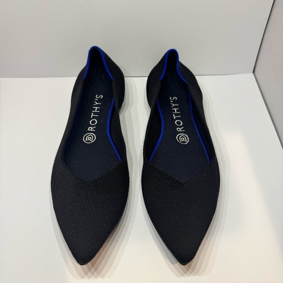 Rothy's Shoes - Rothy's Women's The Point Black Knit Pointed Toe Slip On Ballet
Flats Size 9.5